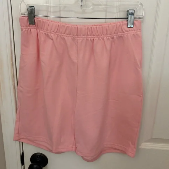 Ekouaer (Amazon) Oversized Tee and Biker Shorts Loungewear Set in Orange Pink - Picture 12 of 13